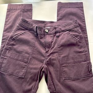 CAbi Carpenter Utility Purple Slim Straight Pants size 6